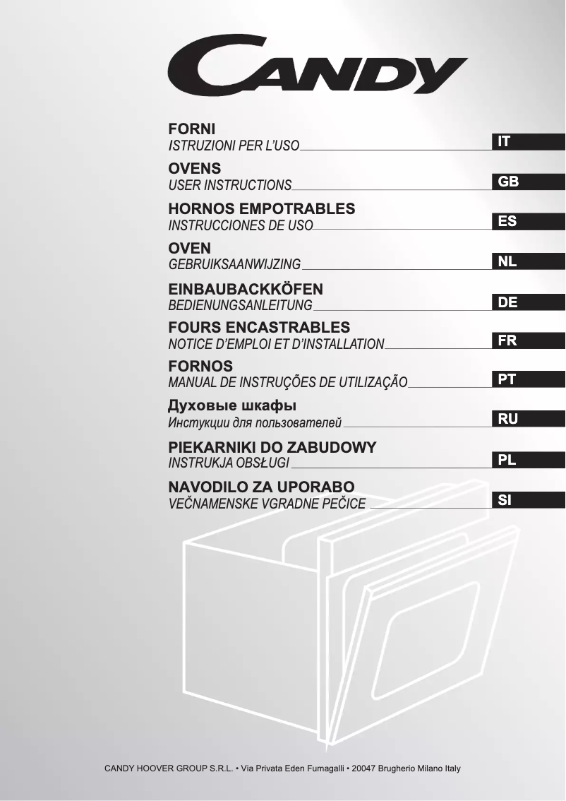 Page 1 de la notice Manuel utilisateur Candy FVP 729 X DISP