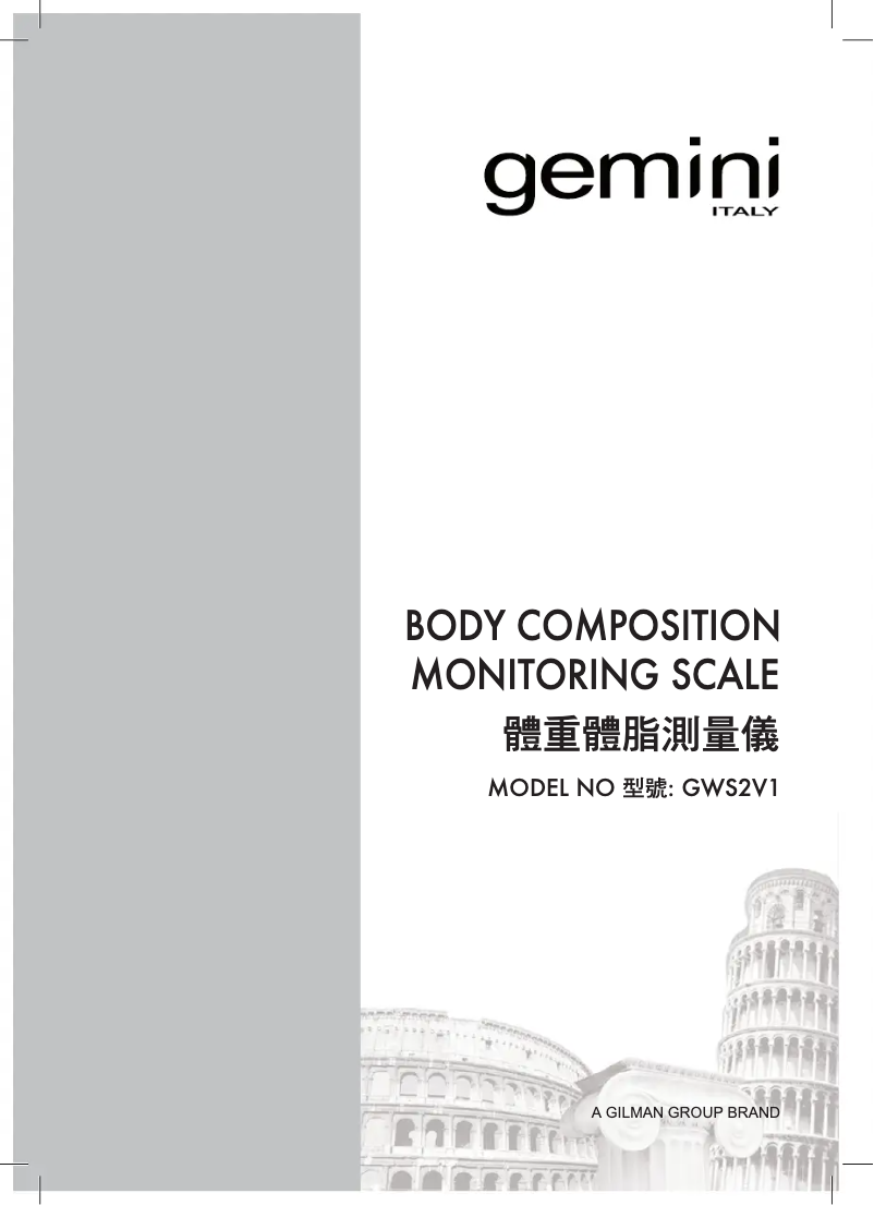 Image de la première page du manuel de l'appareil GWS2V1