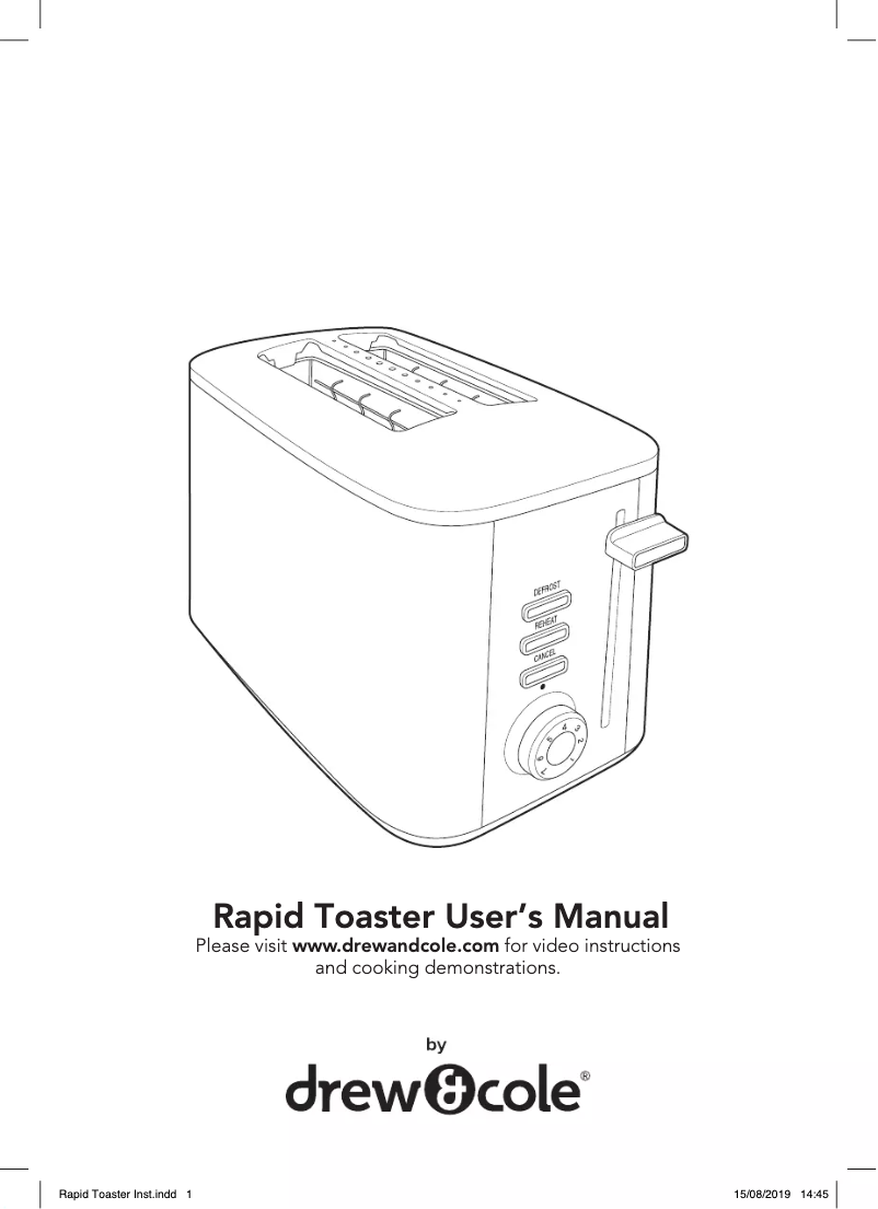 Image de la première page du manuel de l'appareil Rapid Toaster