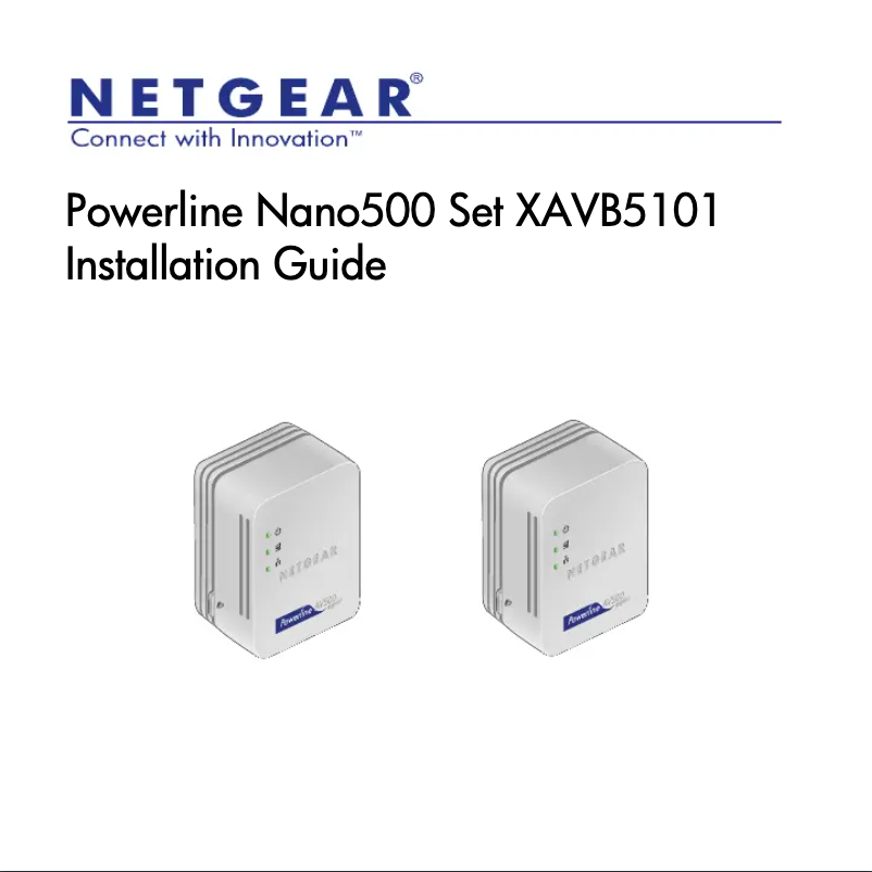 Image de la première page du manuel de l'appareil Powerline 500 Nano XAV5101