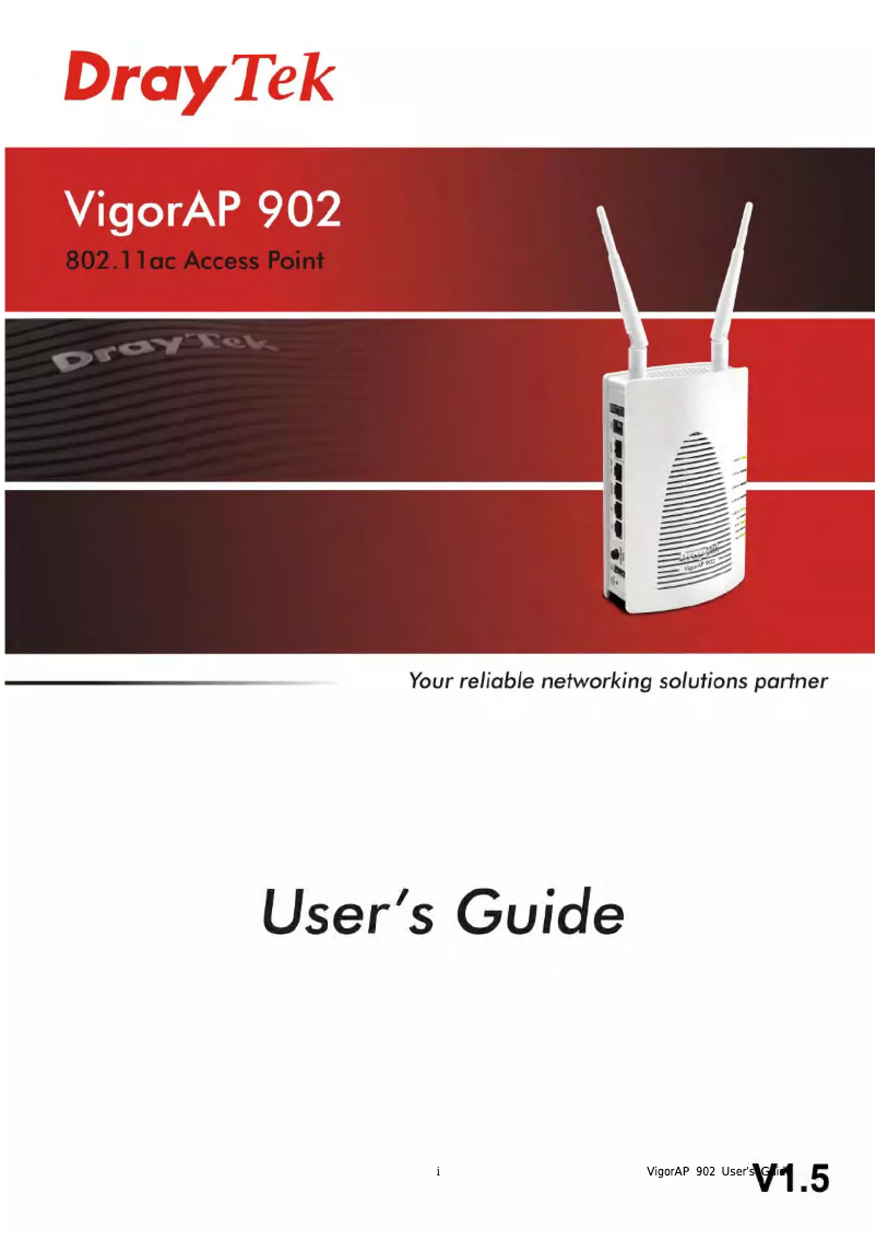 Page n°1 - Manuel utilisateur Draytek Vigor VAP902