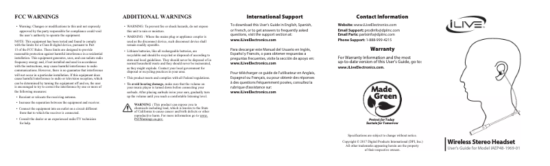 Image de la première page du manuel de l'appareil IAEP48B