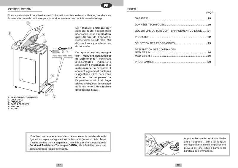 Image de la première page du manuel de l'appareil LBCTS45T UNI