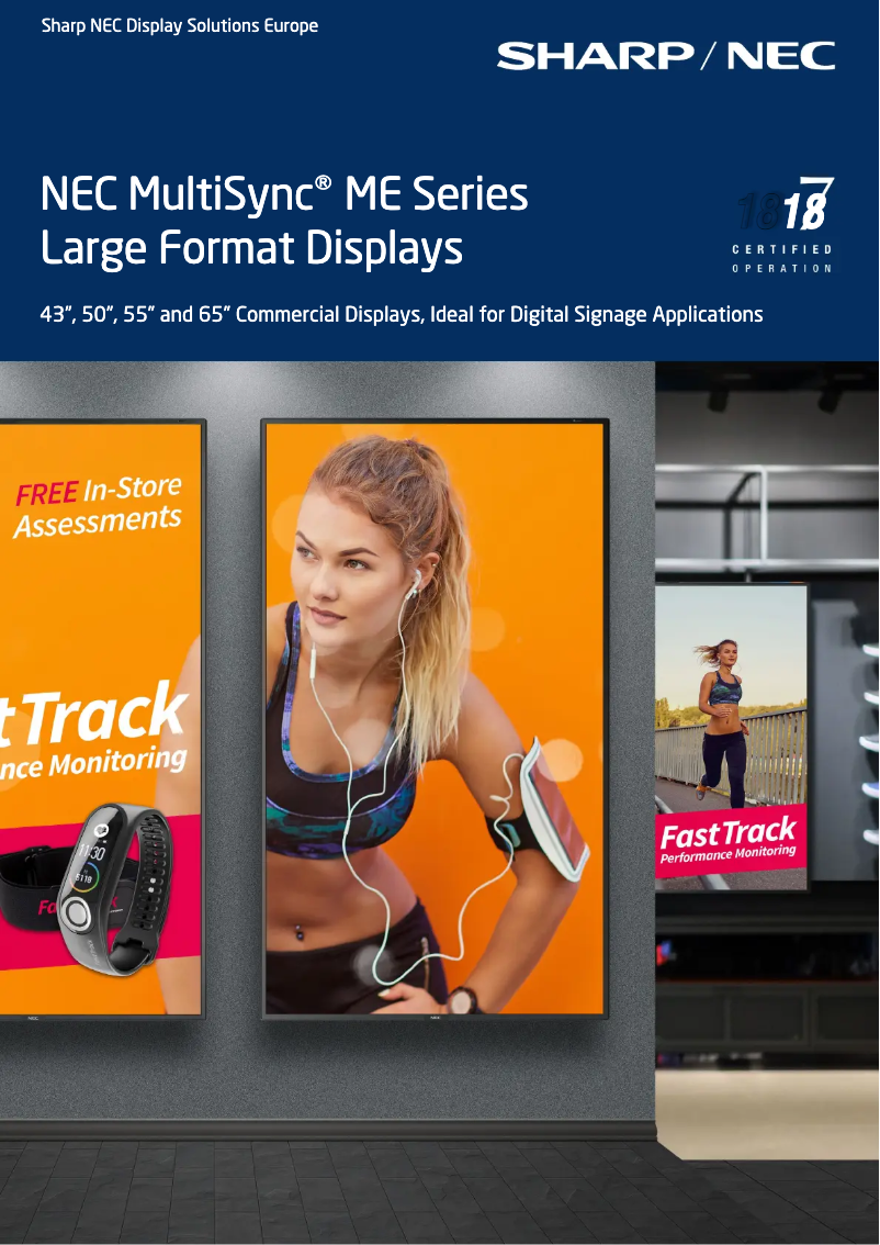 Página 1 del manual Folleto NEC MultiSync ME651