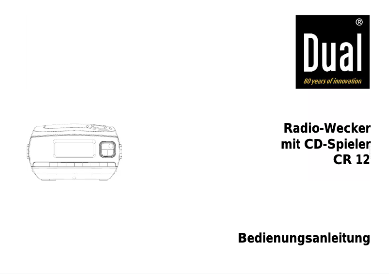 Image de la première page du manuel de l'appareil CR12