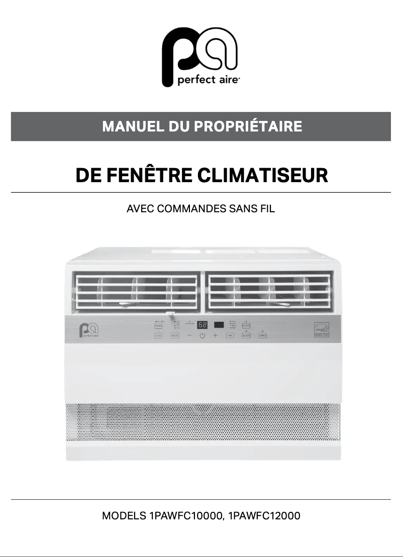 Page 1 de la notice Manuel utilisateur Perfect Aire 1PAWFC10000