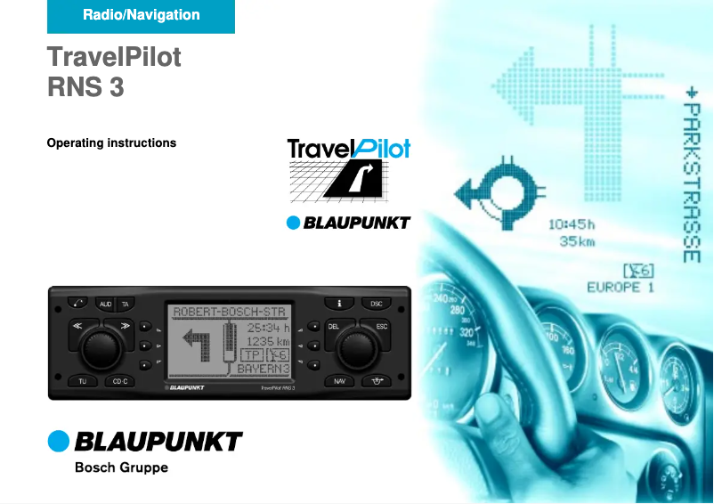 Página 1 del manual Manual de usuario Blaupunkt TravelPilot RNS 3