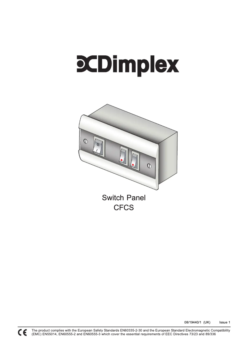 Page n°1 - Manuel utilisateur Dimplex CFS60