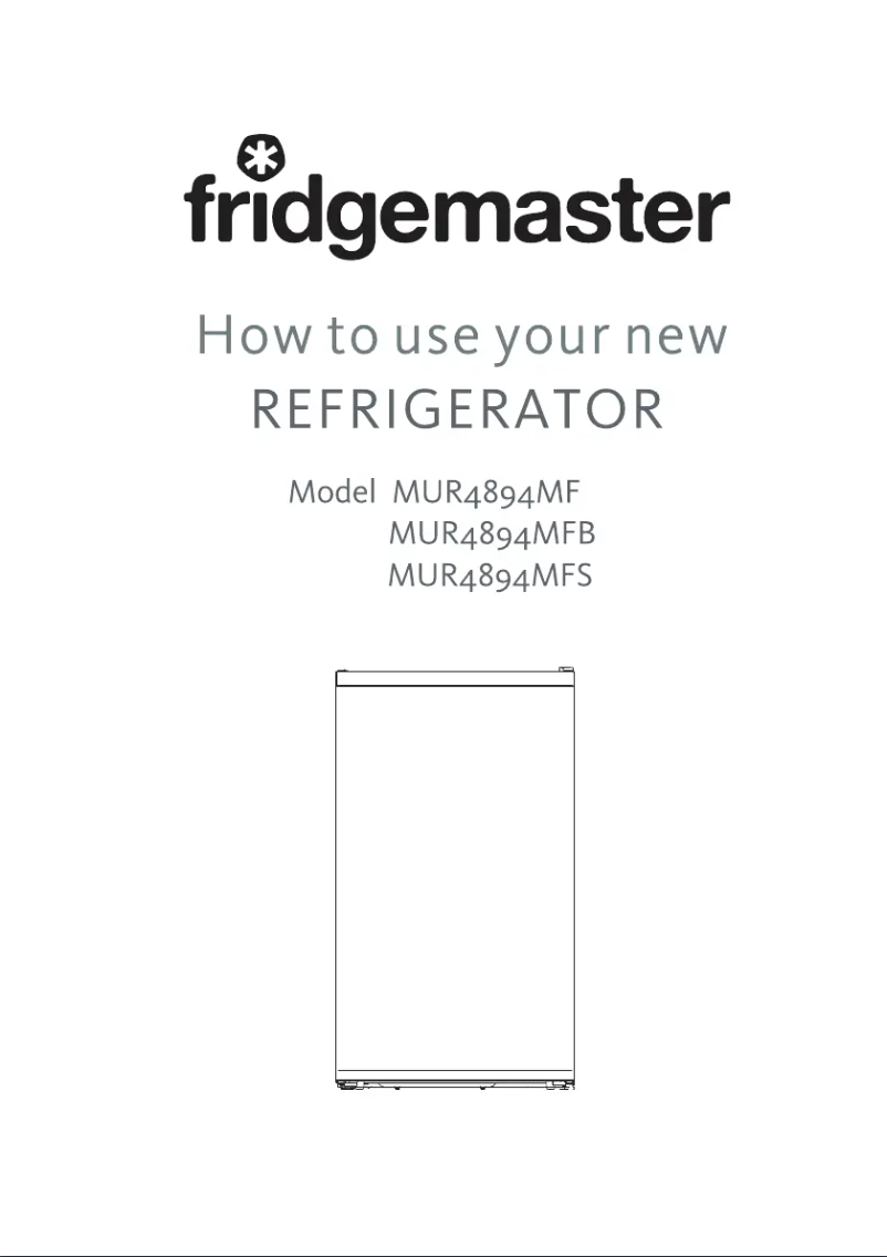 Page n°1 - Manuel utilisateur Fridgemaster MUR4894MF