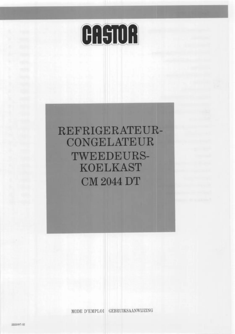 Image de la première page du manuel de l'appareil CM 2044 DT