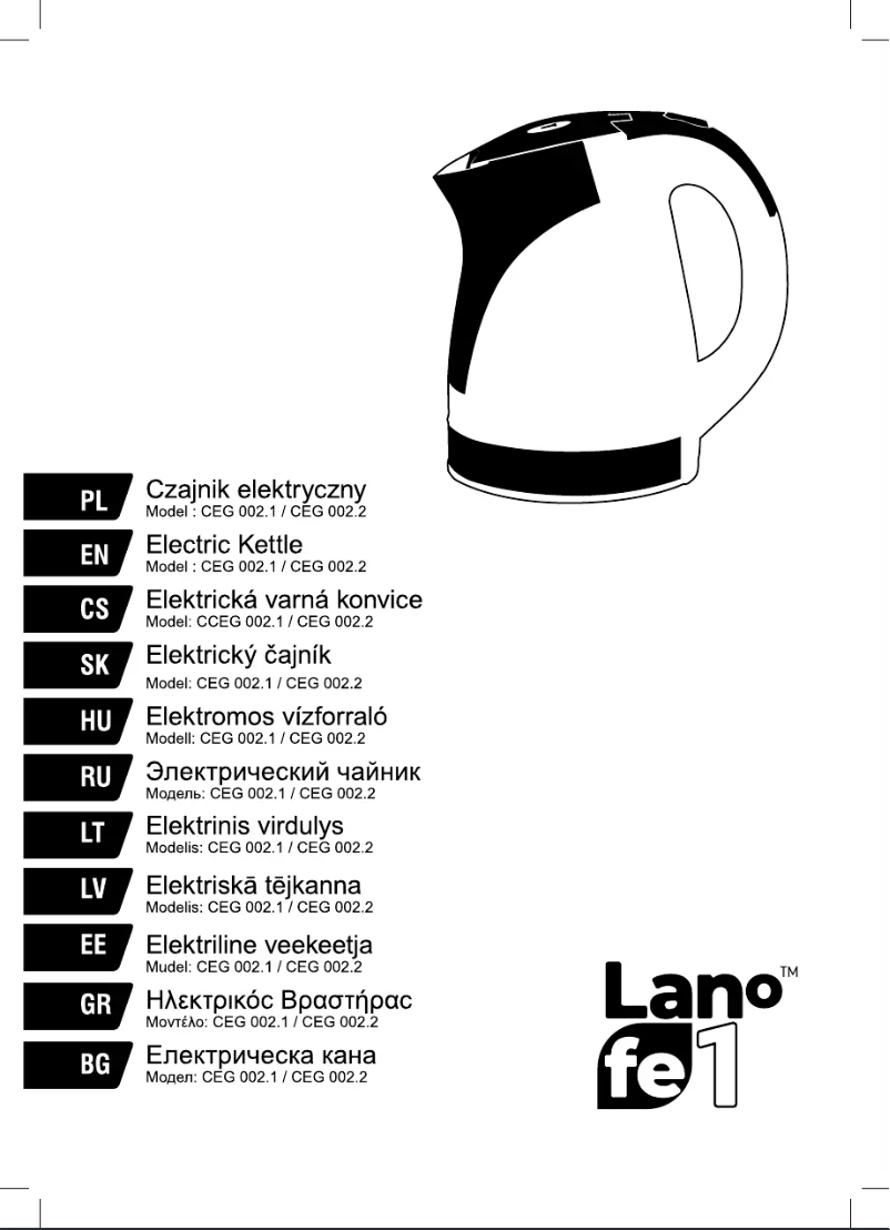Page 1 de la notice Manuel utilisateur Lafe CEG002.2