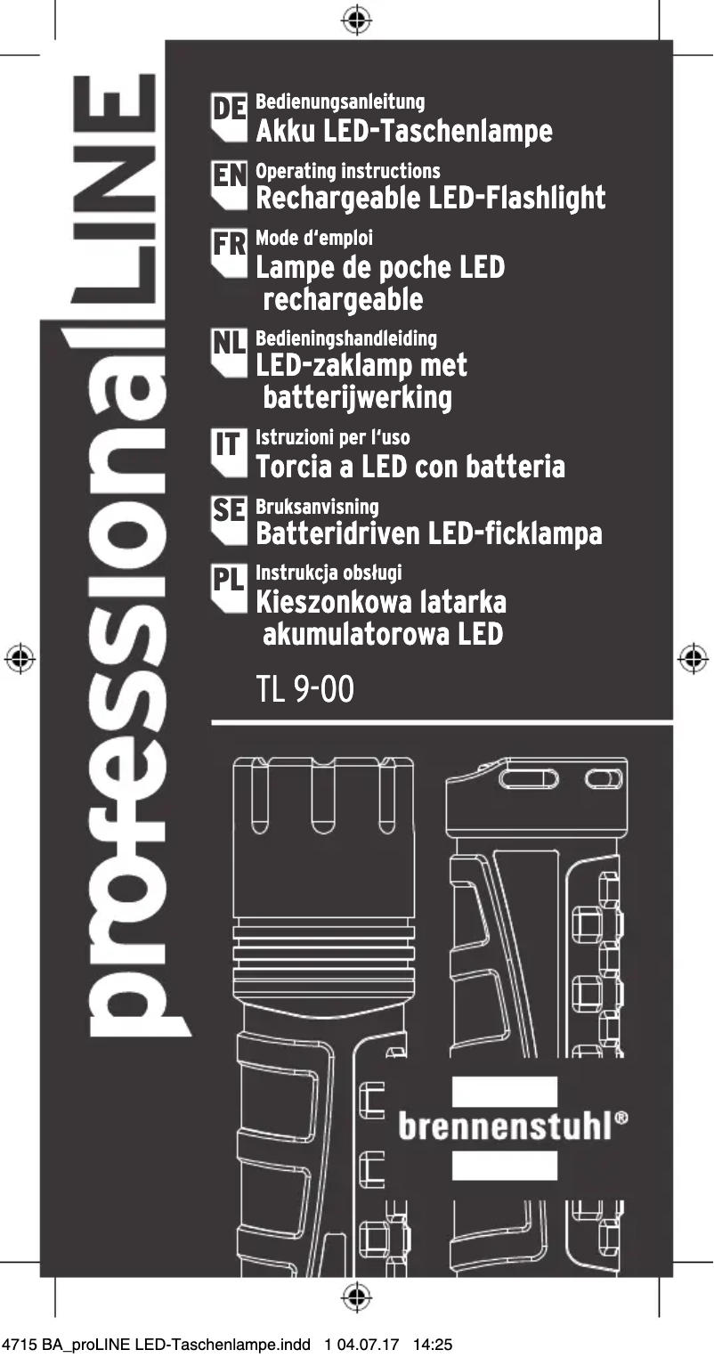Page 1 de la notice Manuel utilisateur Brennenstuhl professionalLINE TL 9-00