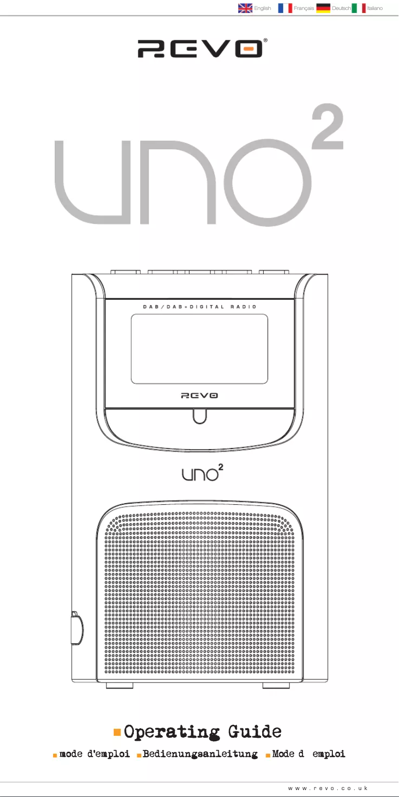 Page 1 de la notice Manuel utilisateur REVO Uno 2