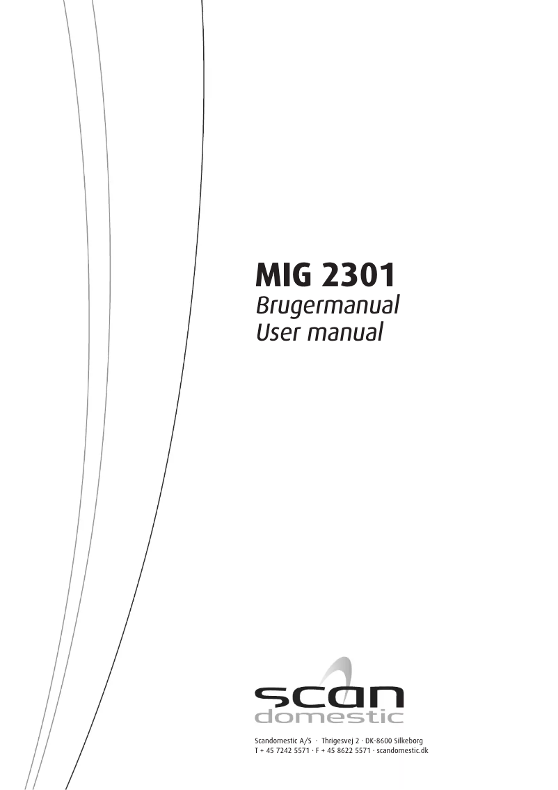 Page n°1 - Manuel utilisateur Scandomestic MIG 2301