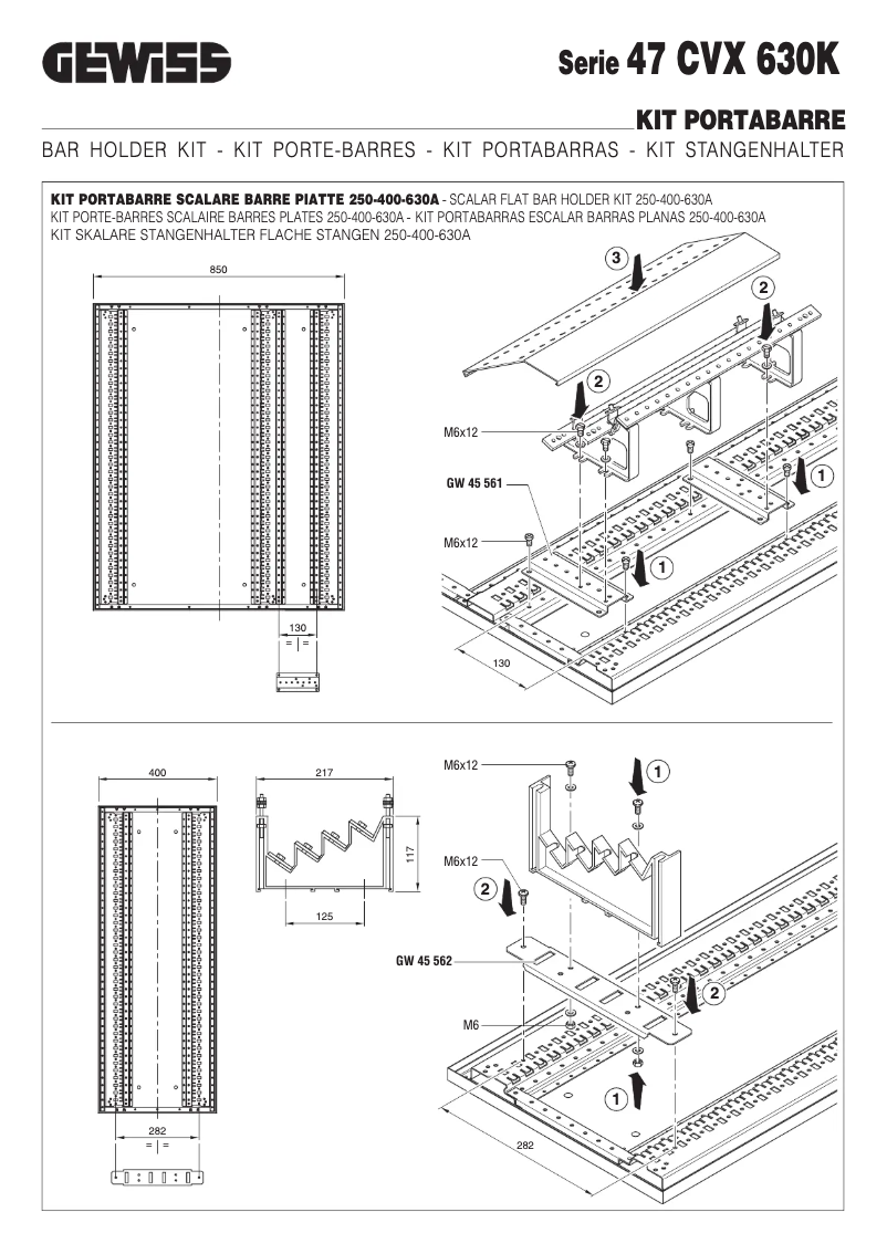 Page 1 de la notice Manuel utilisateur Gewiss GW45562