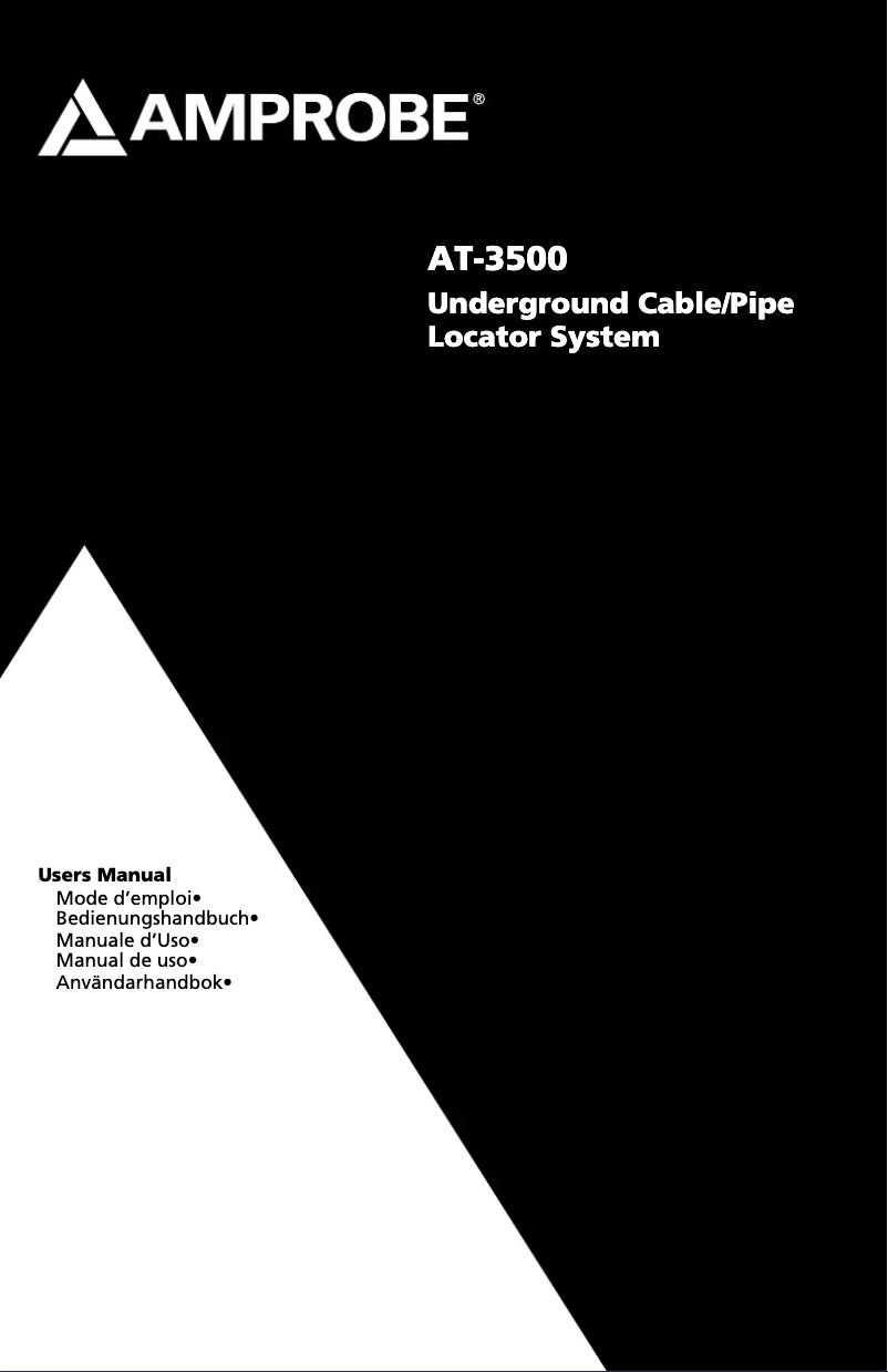 Page 1 de la notice Manuel utilisateur Amprobe SC-3500