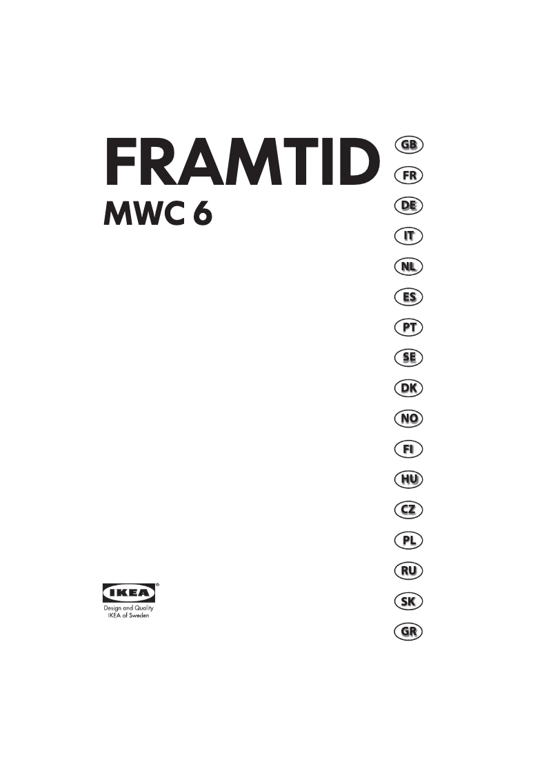 Página 1 del manual Manual de usuario Whirlpool Framtid MWC 6