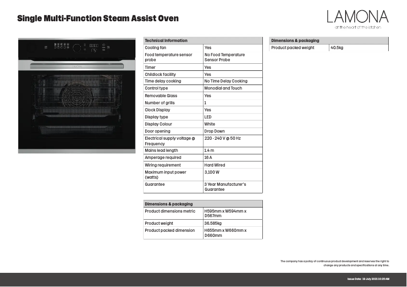 Image de la première page du manuel de l'appareil LAM3803