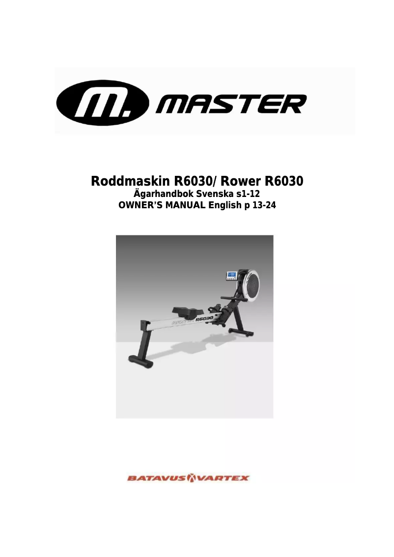 Image de la première page du manuel de l'appareil R6030