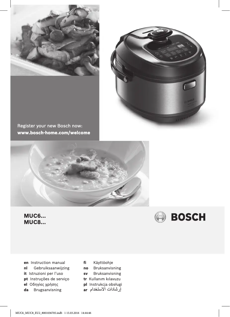 Página 1 del manual Manual de usuario Bosch MUC88B68ES