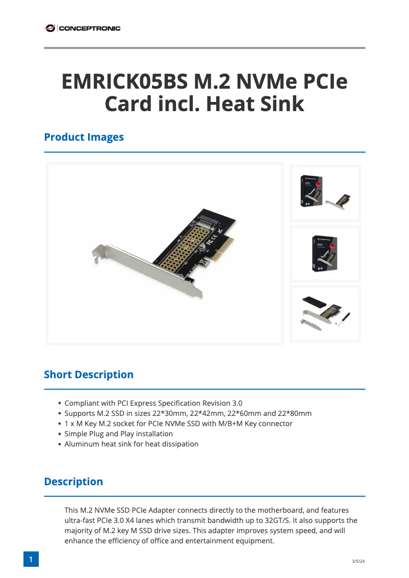 Image de la première page du manuel de l'appareil EMRICK05BS