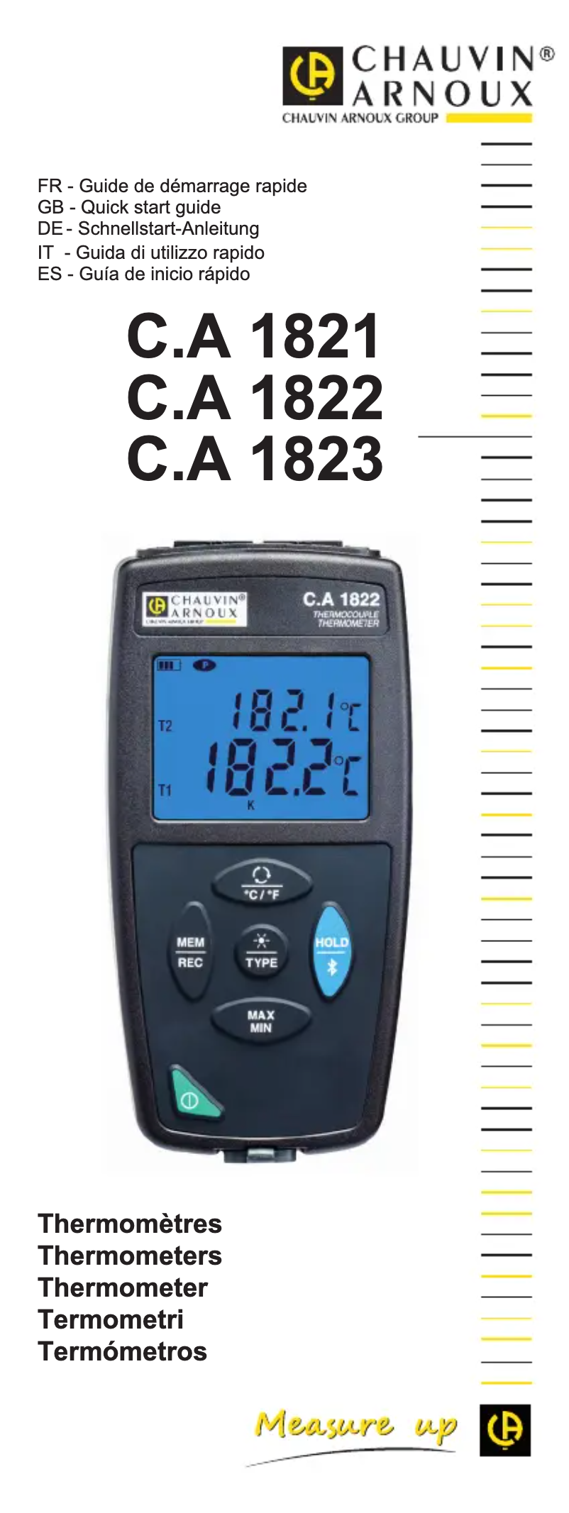 Page 1 de la notice Manuel utilisateur Chauvin Arnoux C.A 1821