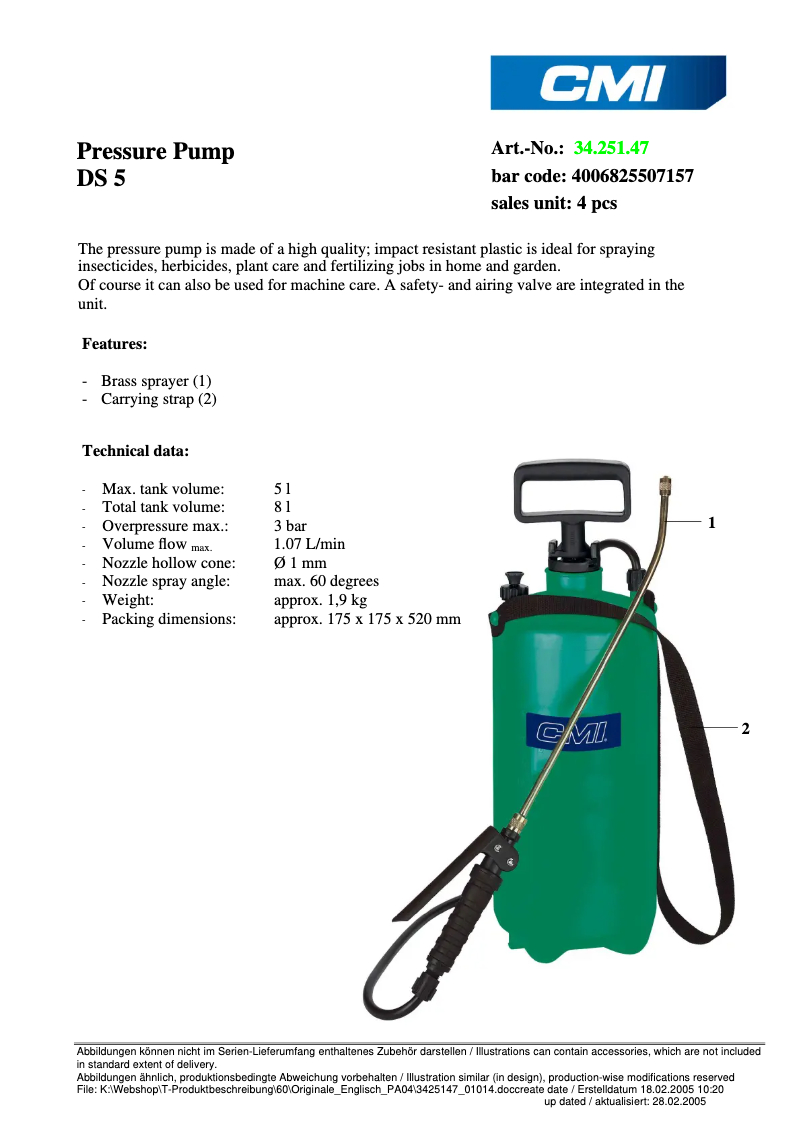 Image de la première page du manuel de l'appareil DS 5