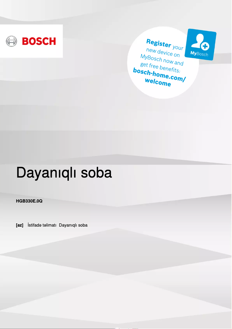 Page 1 de la notice Manuel utilisateur Bosch HGB330E50Q