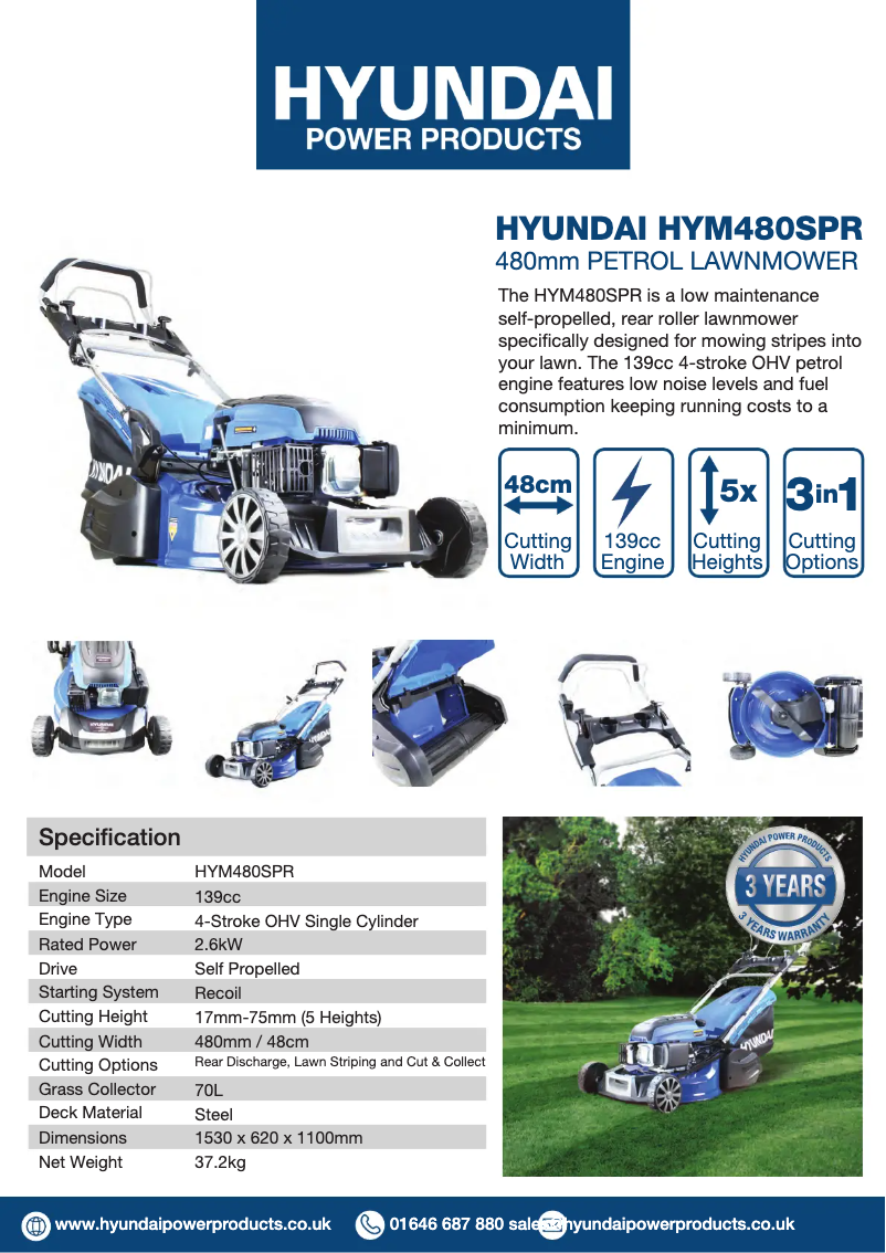 Page 1 de la notice Manuel utilisateur Hyundai HYM480SPR