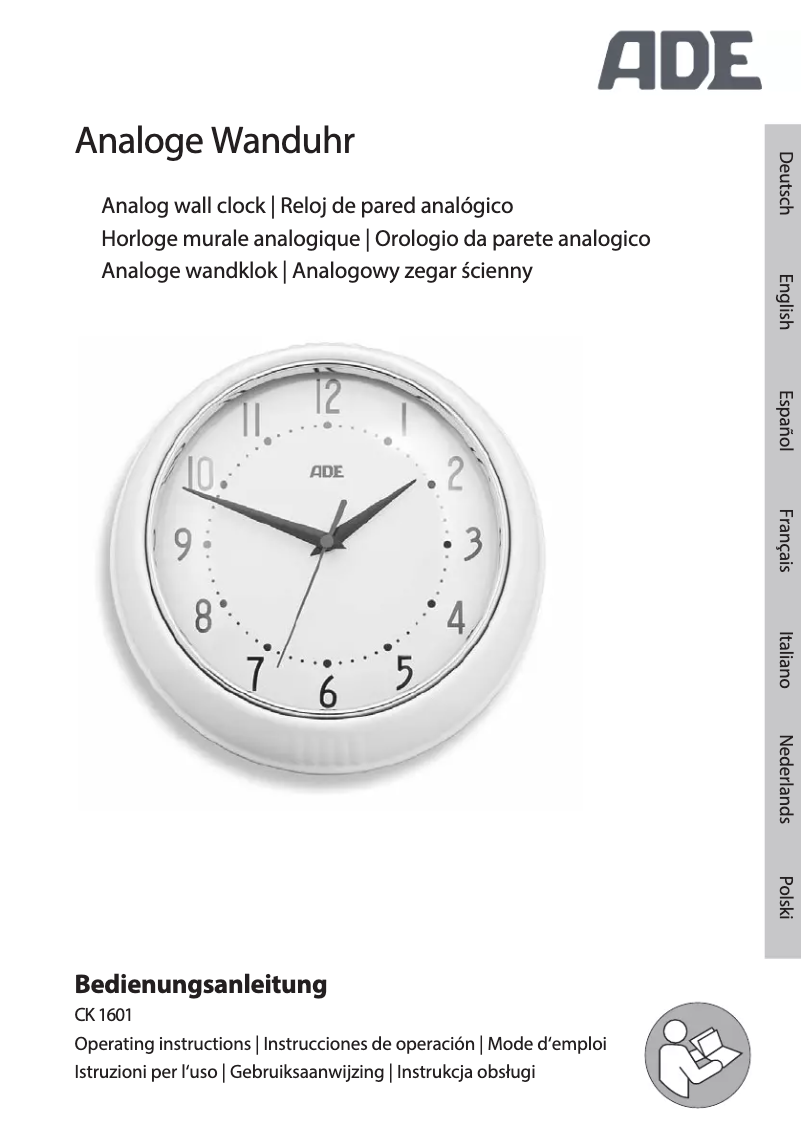 Page n°1 - Manuel utilisateur ADE CK 1601