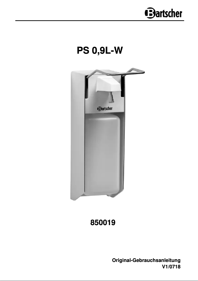 Image de la première page du manuel de l'appareil PS 0.9L-W