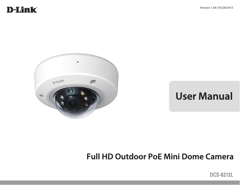 Image de la première page du manuel de l'appareil DCS-6212L