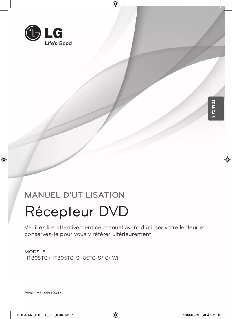 Imagen de la primera página del manual del dispositivo HT805TQ