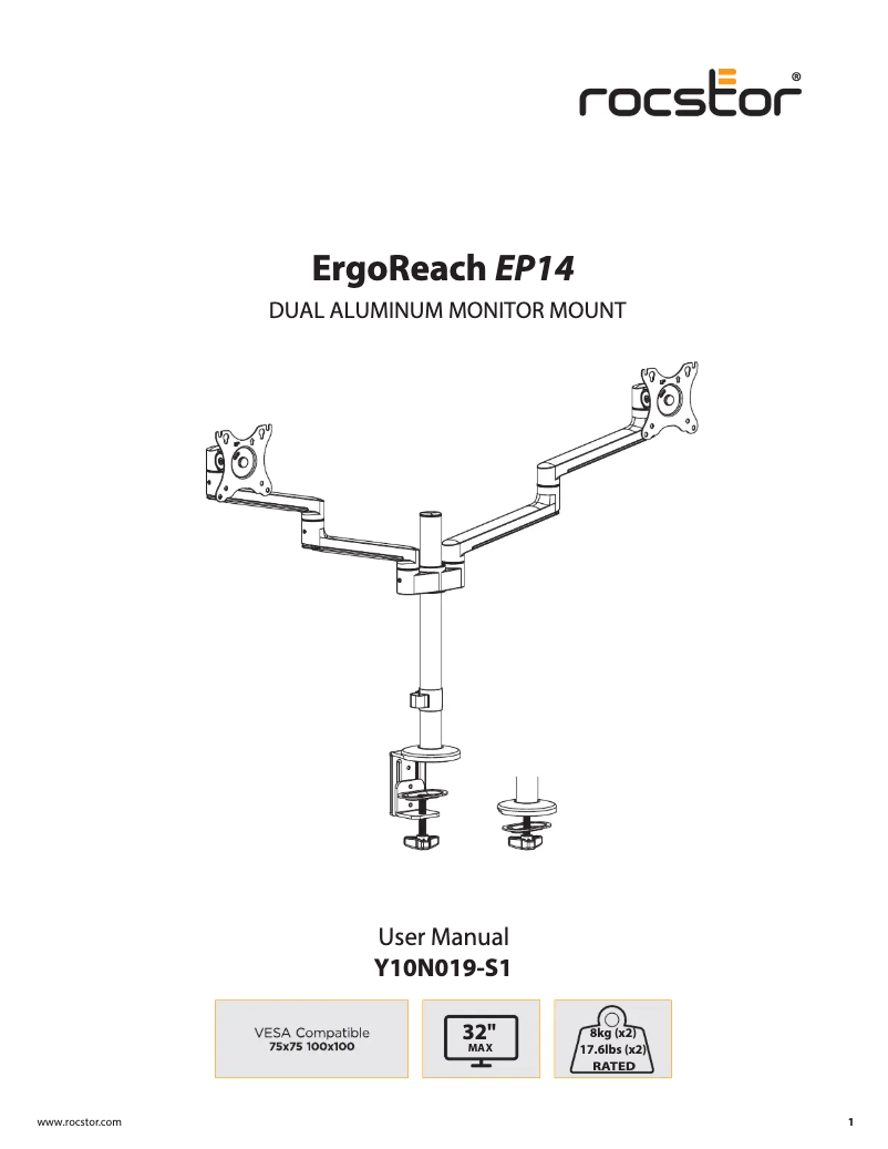 Image de la première page du manuel de l'appareil ErgoReach EP14