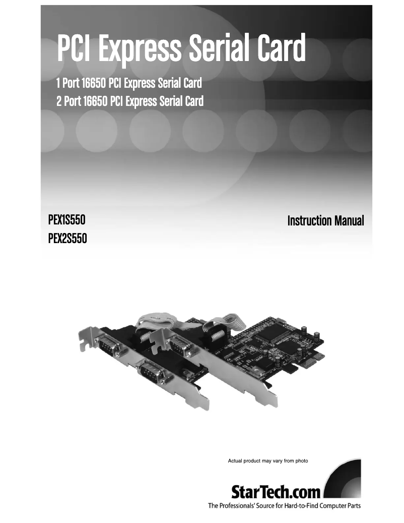 Image de la première page du manuel de l'appareil PEX2S550