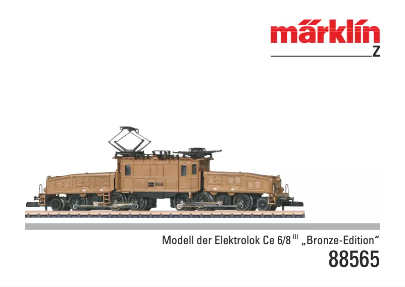 Page 1 de la notice Manuel utilisateur Märklin 88565