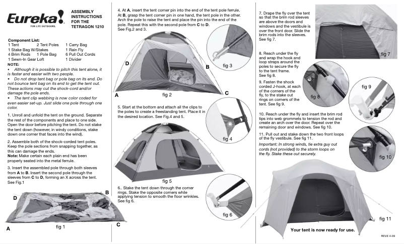 Image de la première page du manuel de l'appareil Tetragon 1210