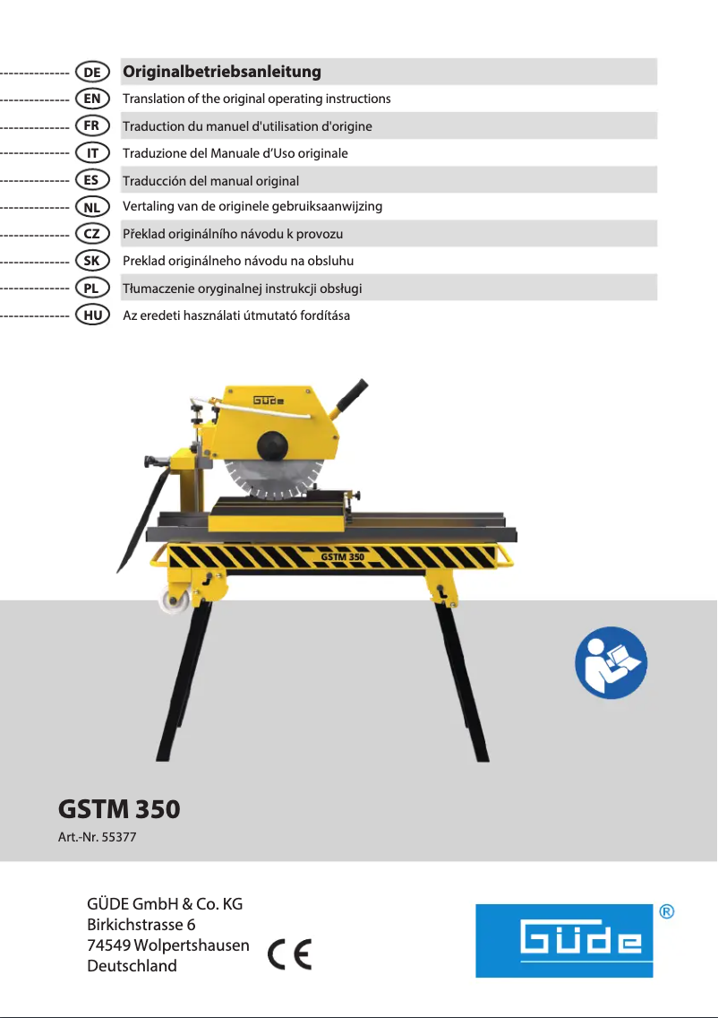 Image de la première page du manuel de l'appareil GSTM 350