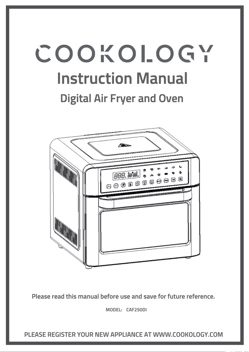 Page 1 de la notice Manuel utilisateur Cookology CAF250DI