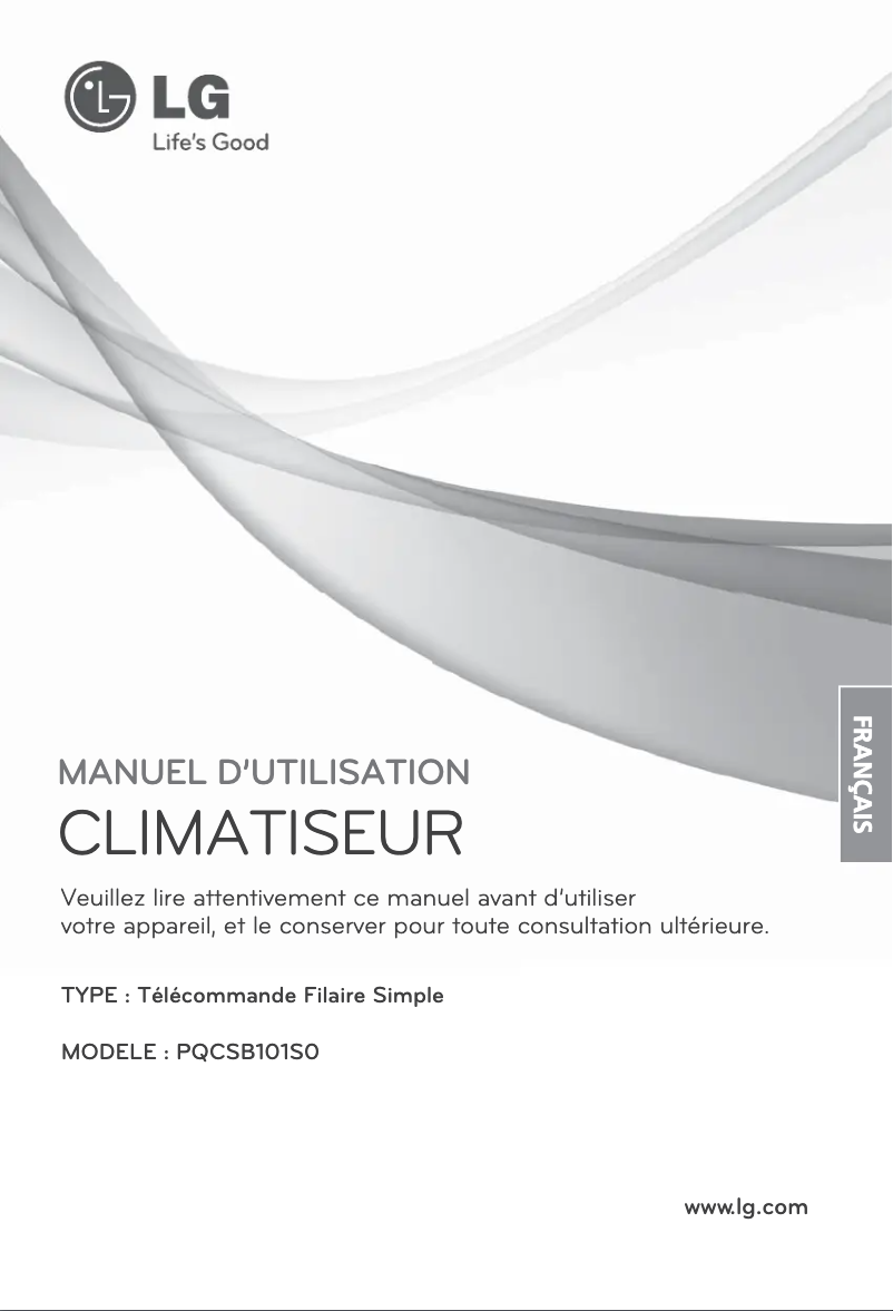 Page 1 de la notice Manuel utilisateur LG PQCSB101S0