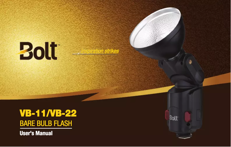 Page n°1 - Manuel utilisateur Bolt VB-11