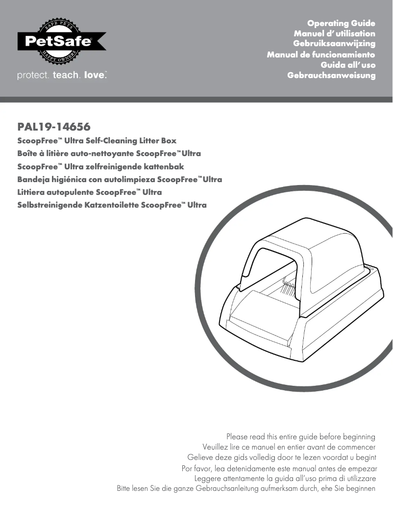 Page 1 de la notice Manuel utilisateur PetSafe ScoopFree PAL19-14656