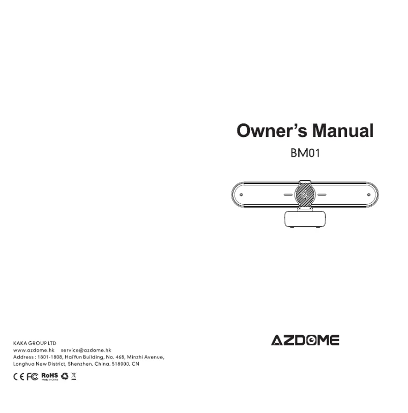 Page n°1 - Manuel utilisateur AZDome BM01