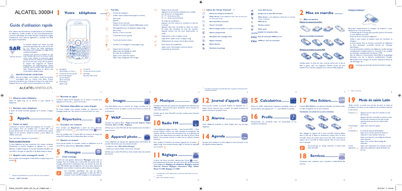 Page n°1 - Manuel utilisateur Alcatel One Touch 3000H
