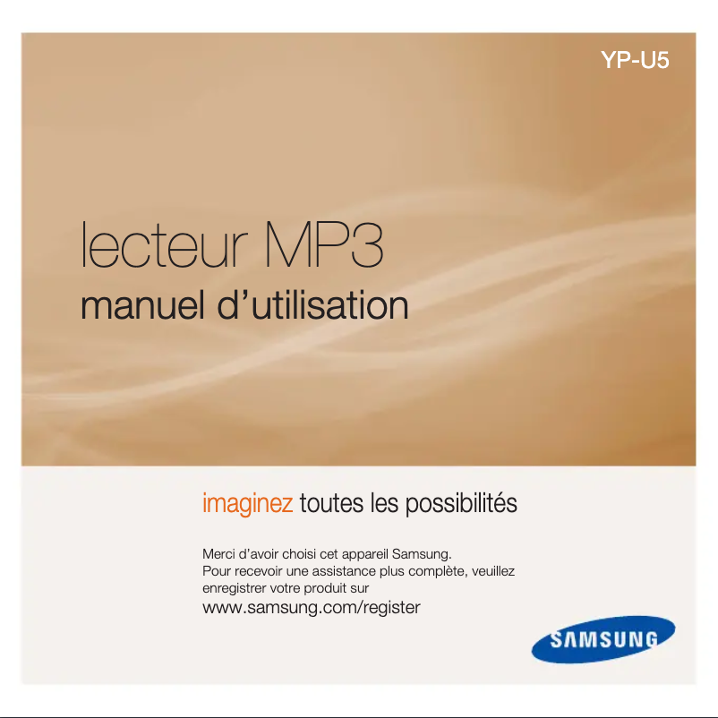 Image de la première page du manuel de l'appareil YP-U5QW