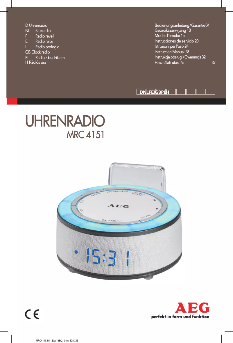 Image de la première page du manuel de l'appareil MRC 4151