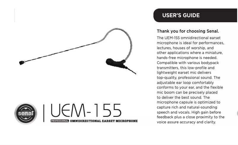 Image de la première page du manuel de l'appareil UEM-155