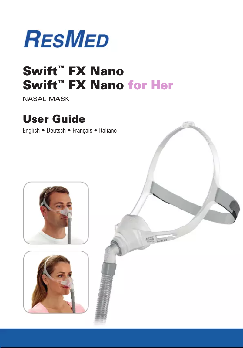 Page n°1 - Manuel utilisateur ResMed Swift FX Nano