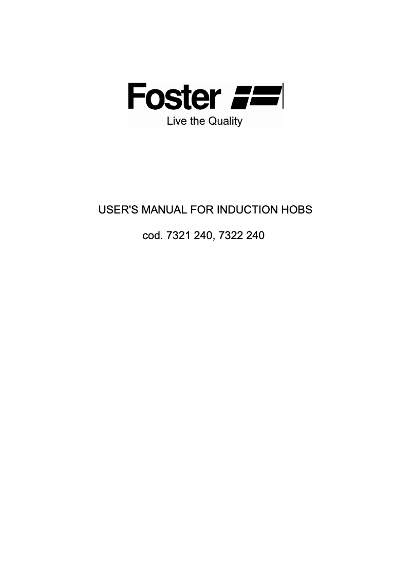 Page n°1 - Manuel utilisateur Foster S4000.Domino.IS.2