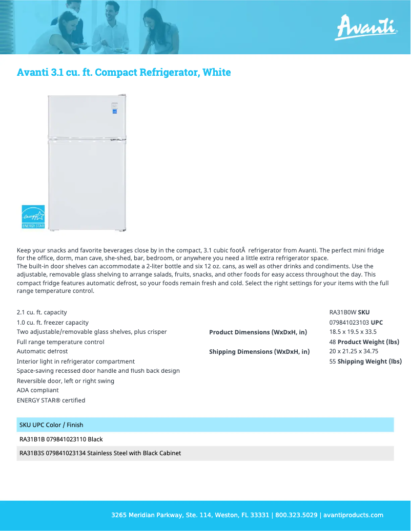 Image de la première page du manuel de l'appareil RA31B0W
